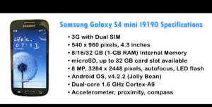 Android KitKat v4.4.2 for Samsung Galaxy S4 Mini I9190  - 1
