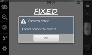Fix/Solve Camera error "Can't connect to camera" - 1