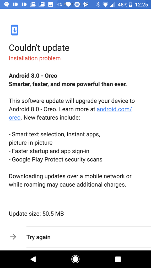 Updates Installation Problems in Android Oreo 8.0 - 1