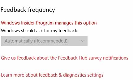 Turn Off Windows 10 Feedback Frequency Option - 01