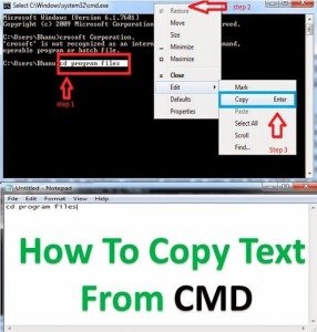 mouse copy text from windows command